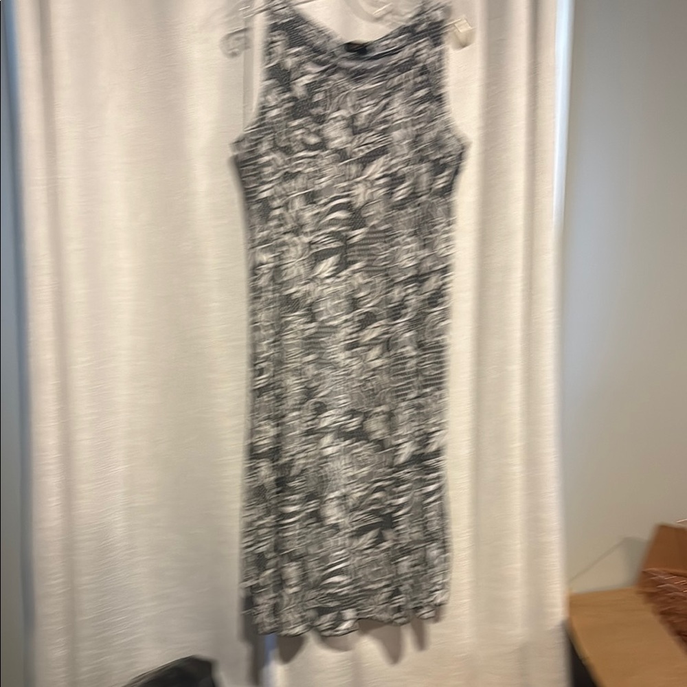 Black and White Sheath Halter Cocktail Dress